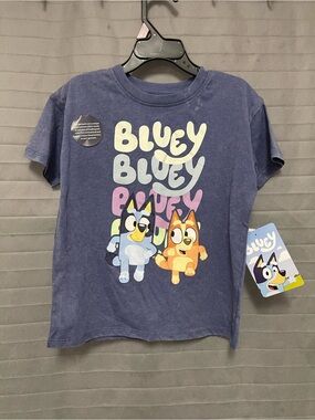 Bluey Kids' Blue Graphic Tee-Unisex size 5T